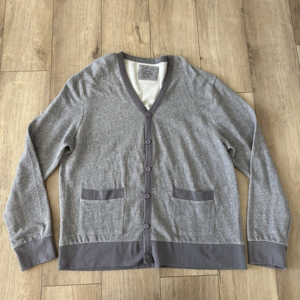 Threads 4‎ Thought Heathered Gray Cardigan With Pockets - Womens XXL Button V